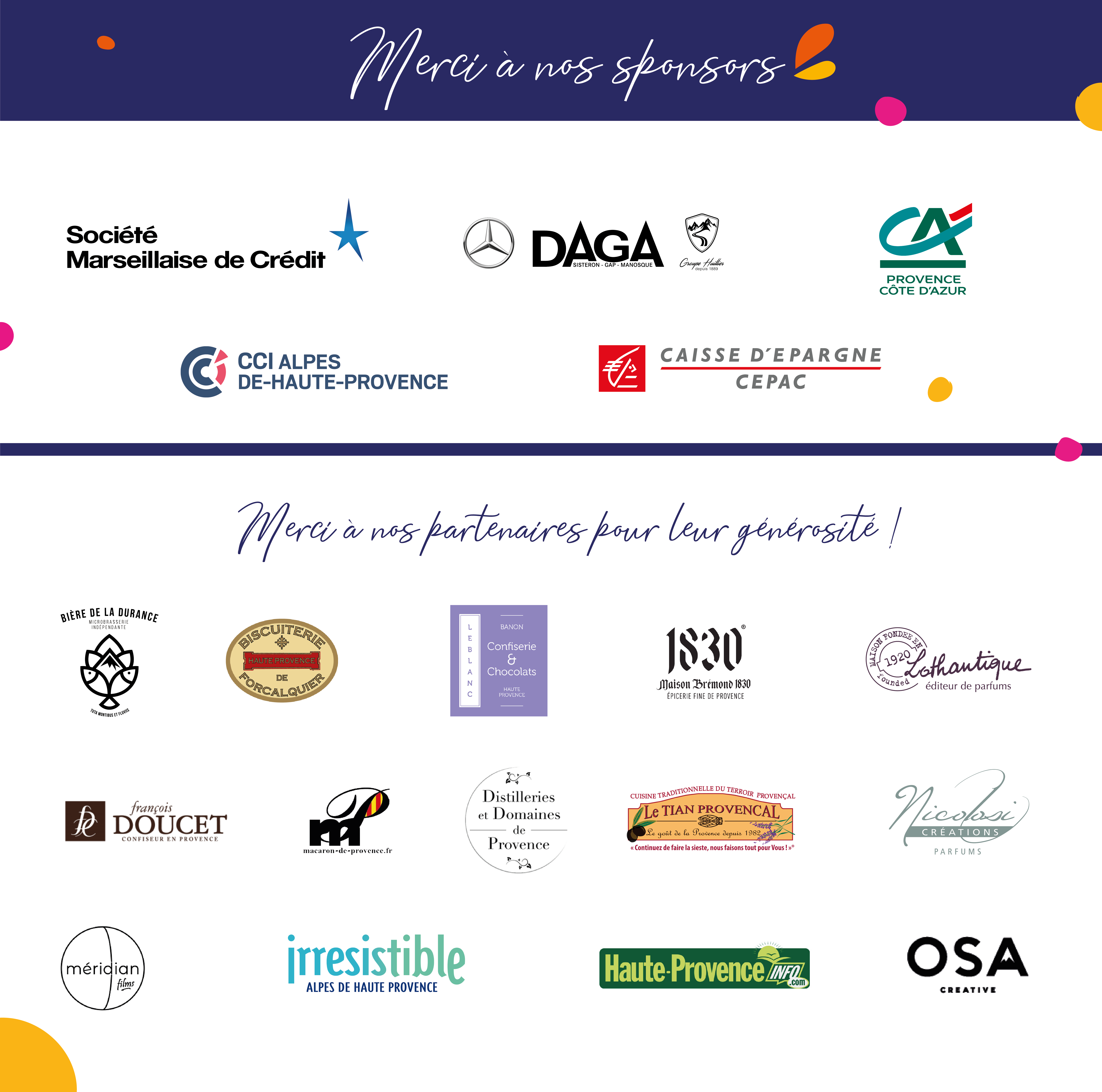 Partenaires et sponsors Trophées des entrepreneurs