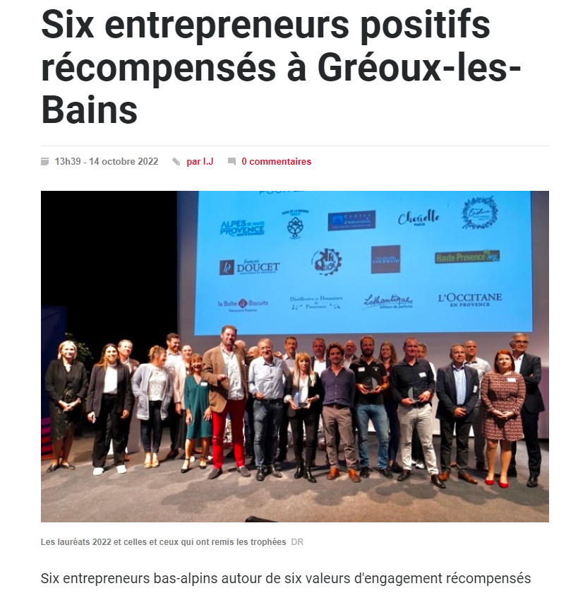 Article TPBM Trophées des entrepreneurs