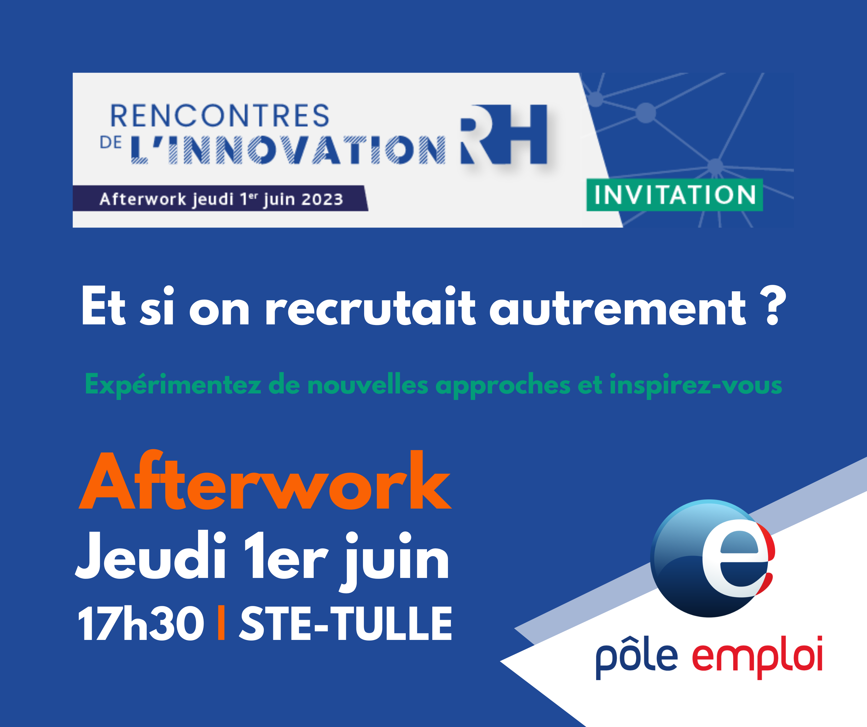 Invitation Afterwork RH Pôle Emploi du 01.06.23