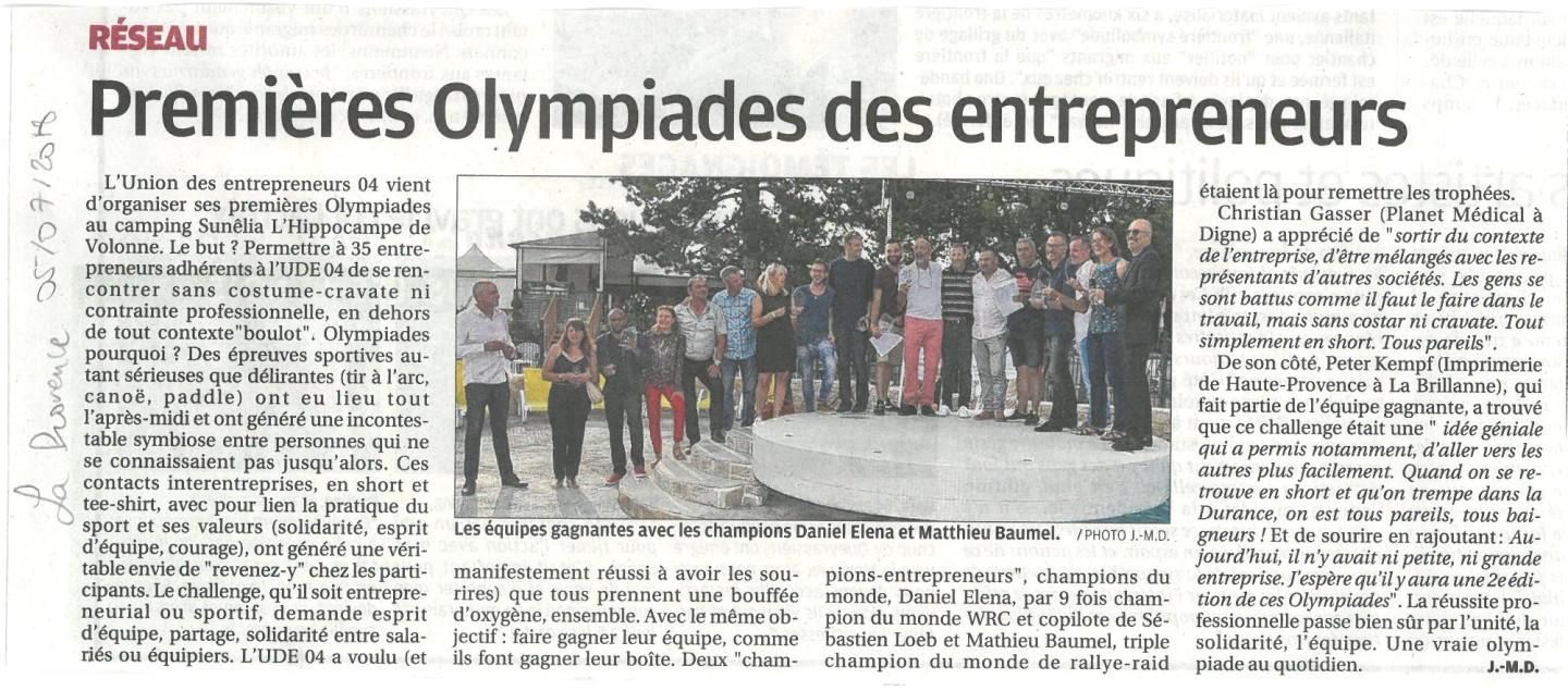 olympiades la provence